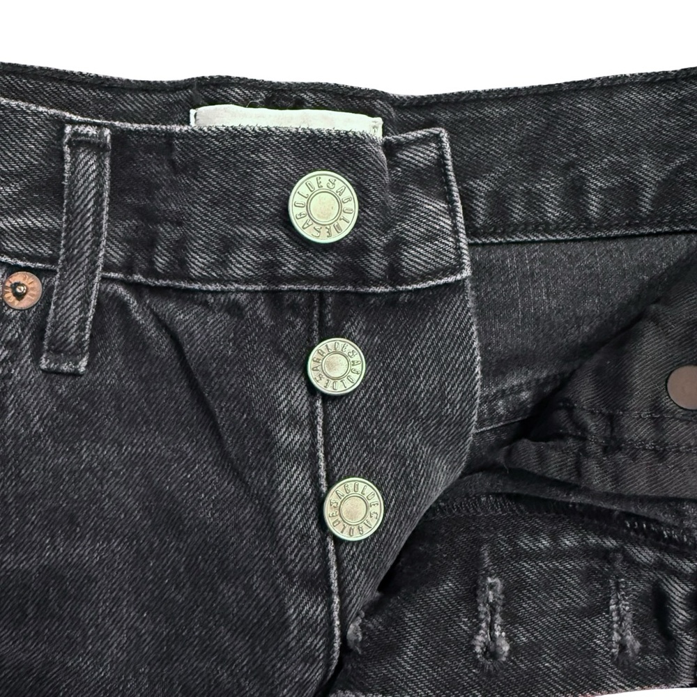 Agolde Parker Cut Off Jean Short In Crash Size 26 - Picture 6 of 9